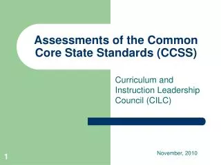 assessments of the common core state standards ccss