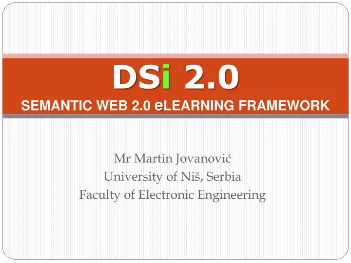ds i 2 0 semantic web 2 0 e learning framework