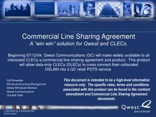 Cliff Dinwiddie Wholesale Business Management Global Wholesale Markets Qwest Communications