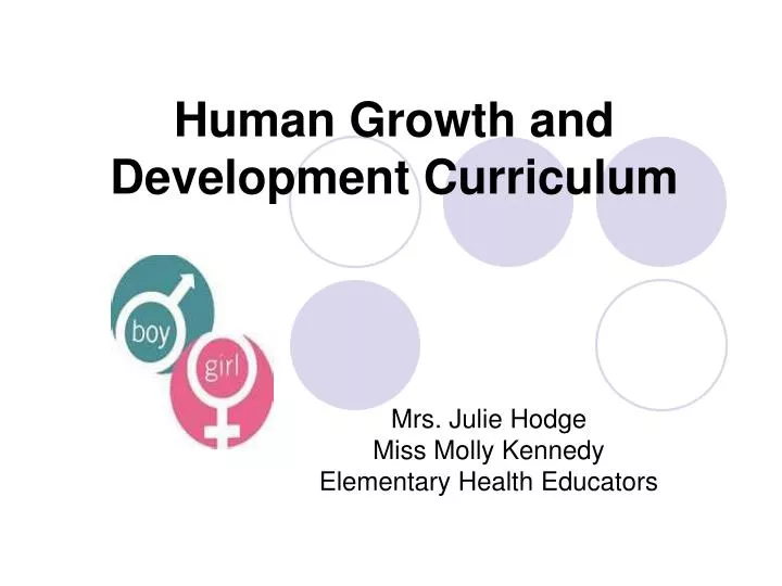 human growth and development curriculum