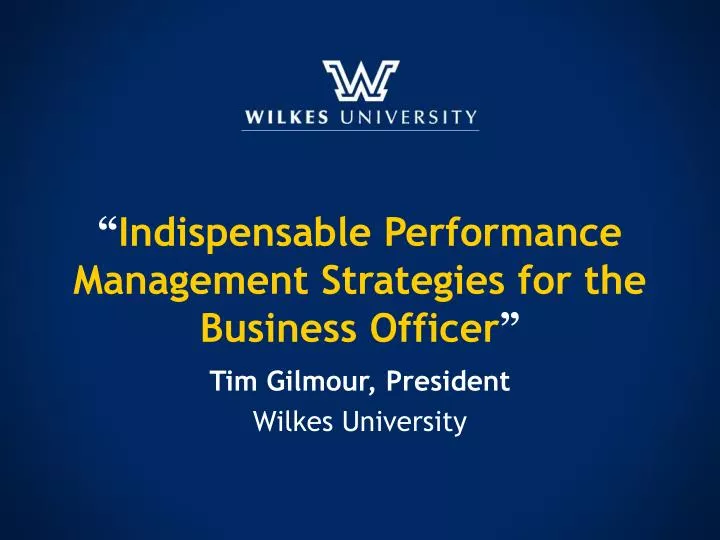 indispensable performance management strategies for the business officer
