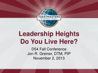 Leadership Heights Do You Live Here?