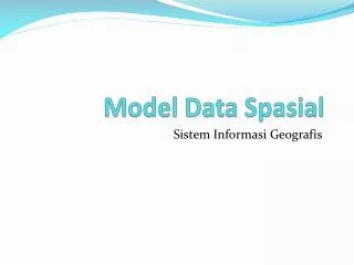 model data spasial