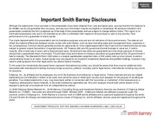 Important Smith Barney Disclosures