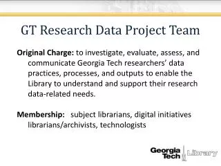 GT Research Data Project Team