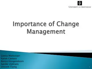 Importance of Change Management