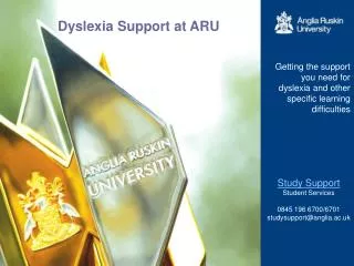 Dyslexia Support at ARU