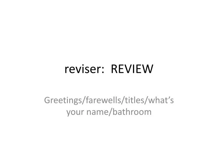 reviser review