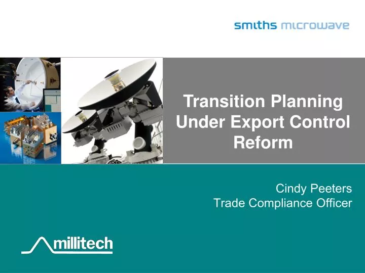 transition planning under export control reform