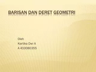 PPT - BARISAN DAN DERET PowerPoint Presentation, Free Download - ID:3191365