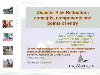 Disaster Risk Reduction: concepts, components and points of entry
