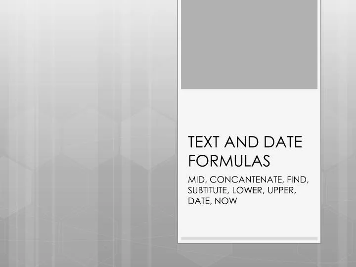 text and date formulas