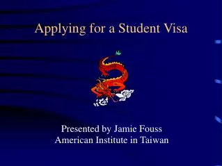 Applying for a Student Visa