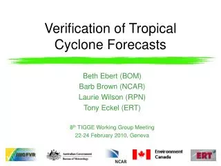 Verification of Tropical Cyclone Forecasts
