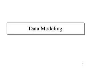 data modeling