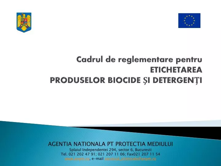 cadrul de reglementare pentru etichetarea produselor biocide i detergen i
