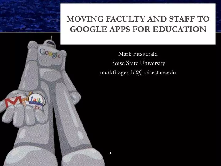 moving faculty and staff to google apps for education