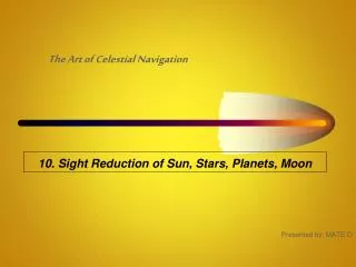 10 sight reduction of sun stars planets moon