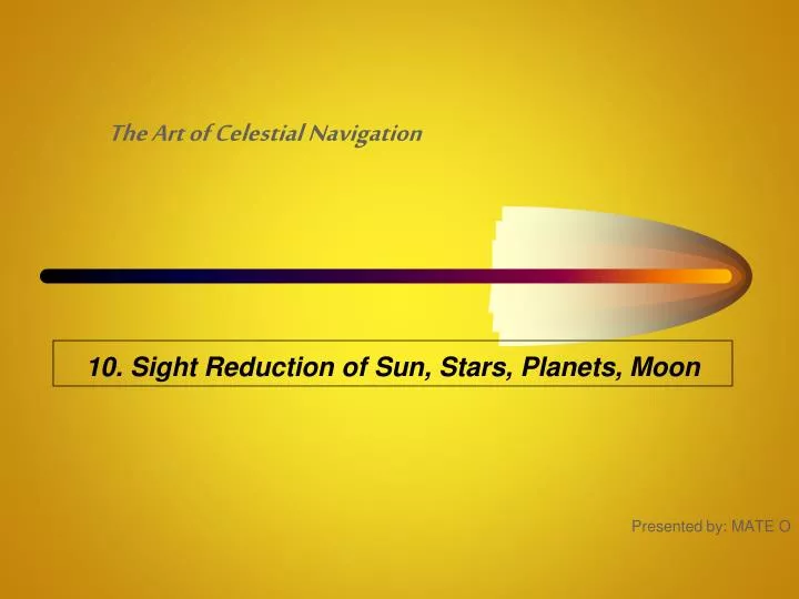 10 sight reduction of sun stars planets moon