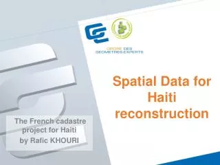 Spatial Data for Haiti reconstruction