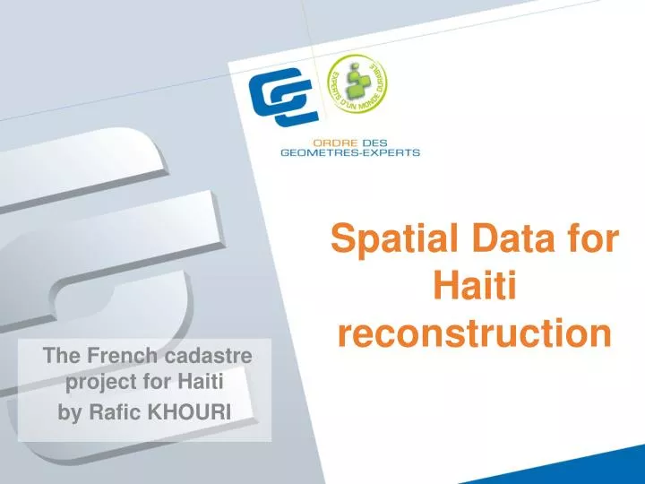 spatial data for haiti reconstruction