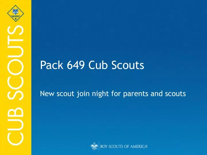 pack 649 cub scouts