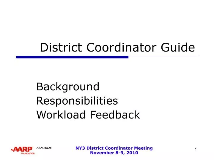 district coordinator guide