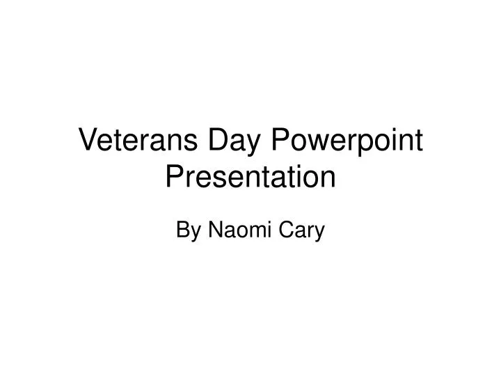 veterans day powerpoint presentation