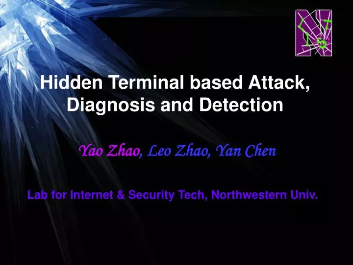 hidden terminal based attack diagnosis and detection