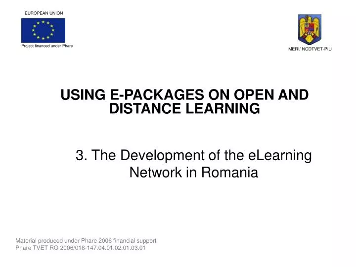 3 the development of the elearning network in romania