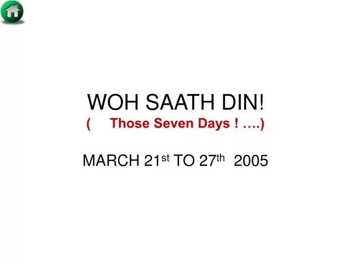 woh saath din those seven days
