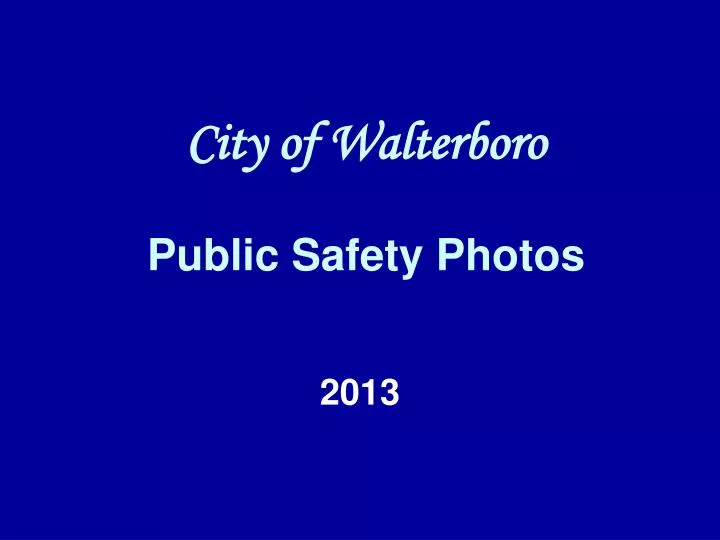 city of walterboro public safety photos