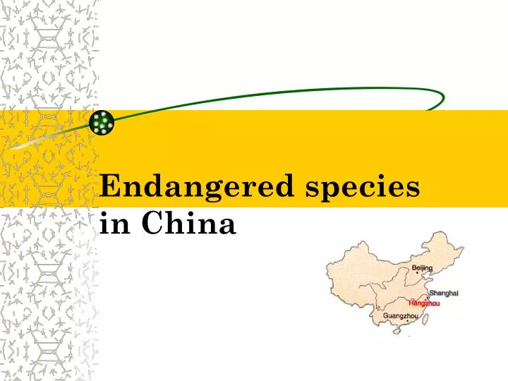 endangered species in china
