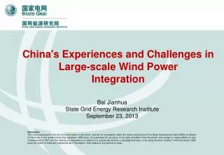 China's Experiences and Challenges in Large-scale Wind P ower Integration