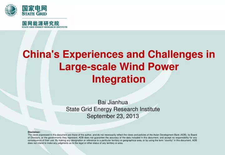 china s experiences and challenges in large scale wind p ower integration