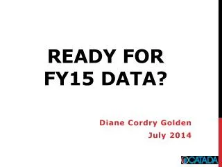 ready for FY15 data?