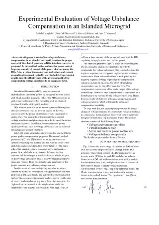 Experimental Evaluation of Voltage Unbalance