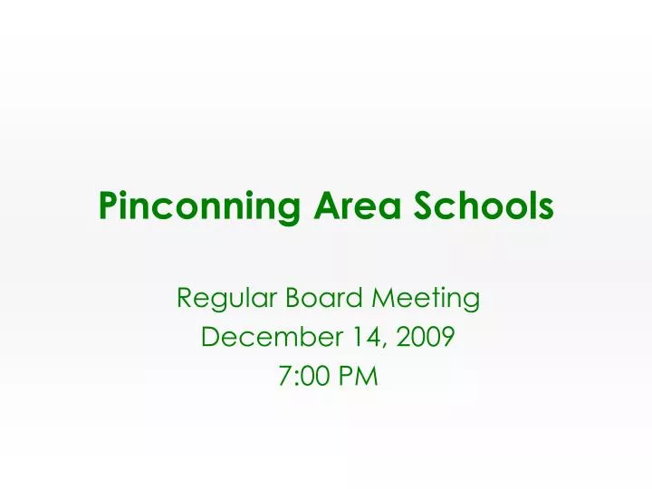pinconning area schools