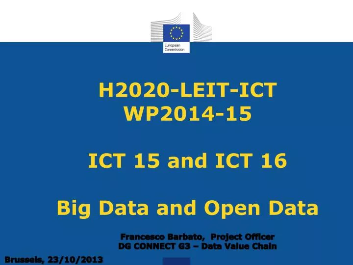 h2020 leit ict wp2014 15 ict 15 and ict 16 big data and open data