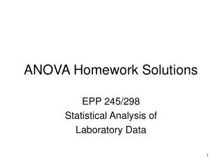 ANOVA Homework Solutions