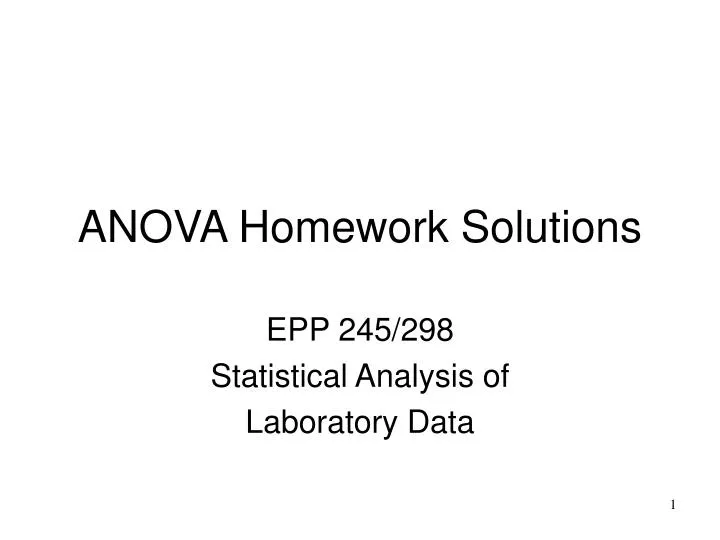 anova homework solutions