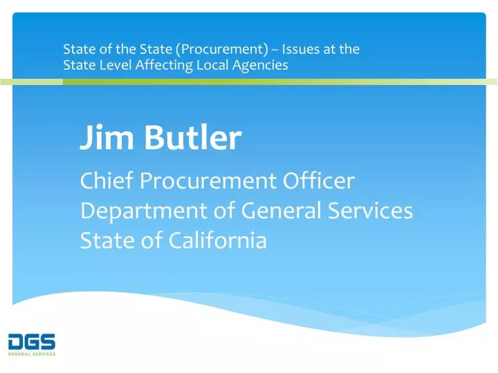 state of the state procurement issues at the state level affecting local agencies