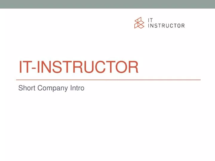 it instructor