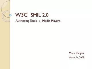 W3C SMIL 2.0