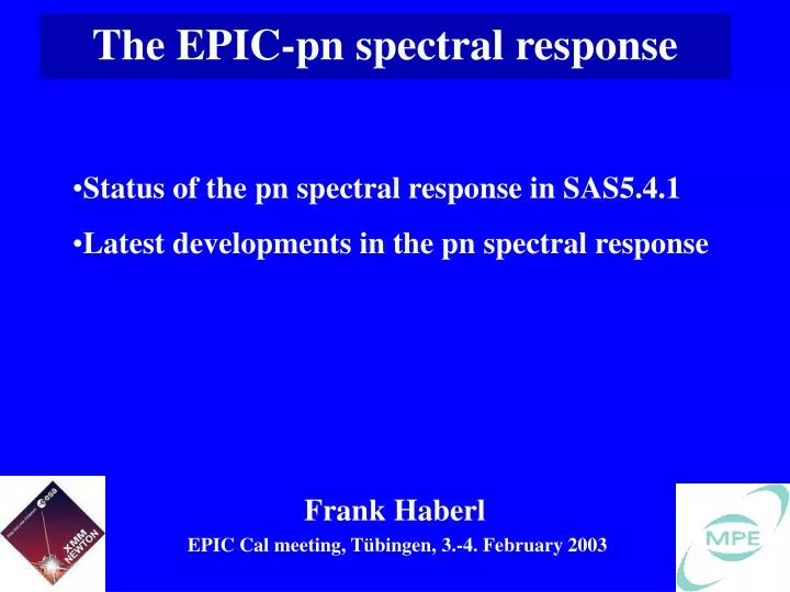 the epic pn spectral response