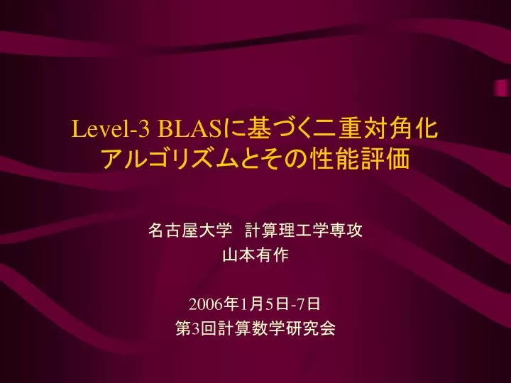 level 3 blas