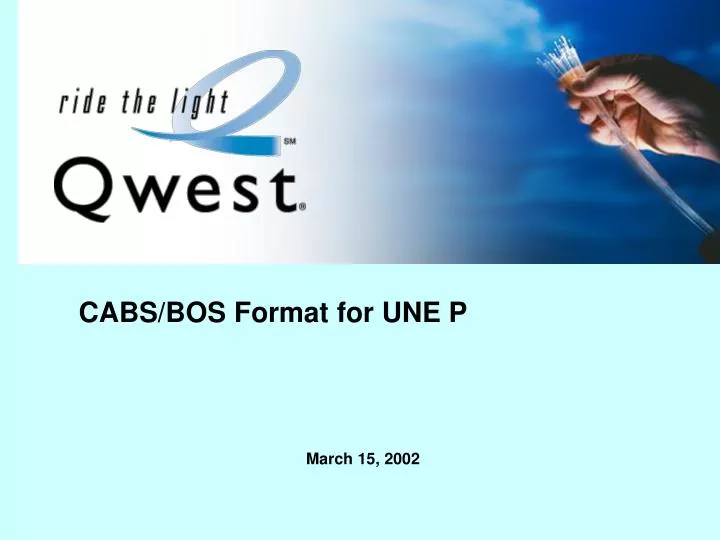 cabs bos format for une p