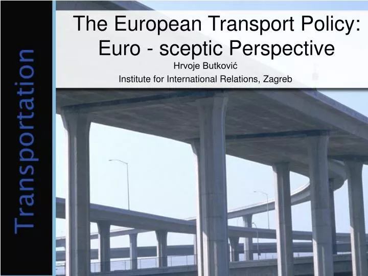 the european transport policy euro sceptic perspective