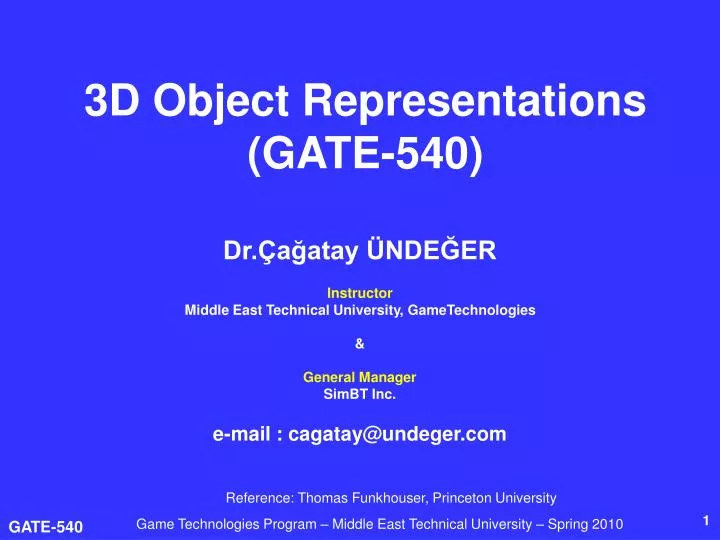 3d object representations gate 540