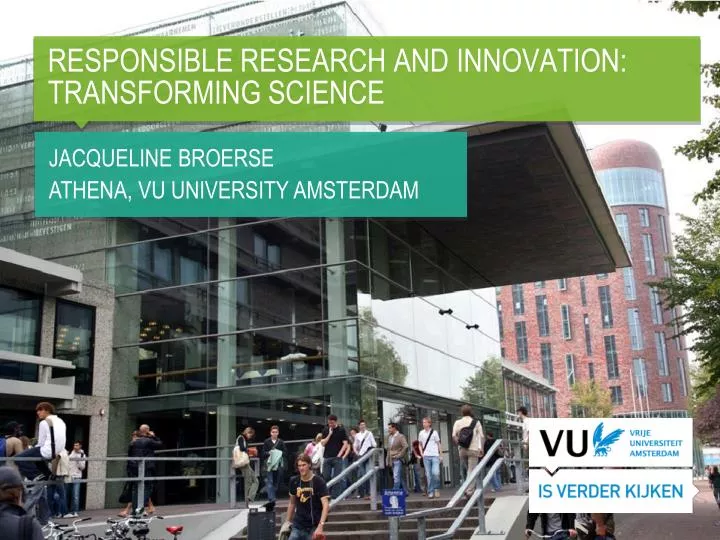 responsible research and innovation transforming science